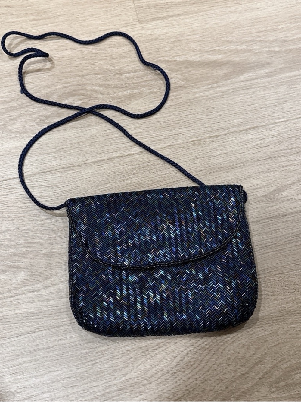 Small Black Iridescent Crossbody Bag